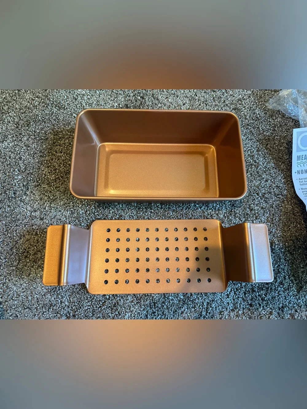 Copper Meatloaf Pan New